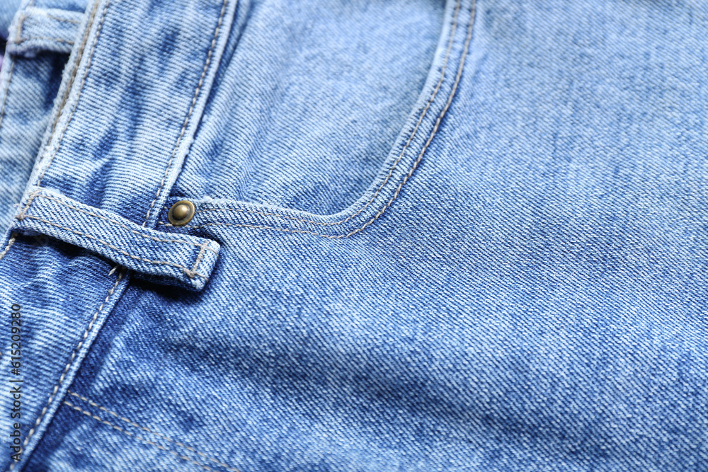 Blue jeans as background, closeup