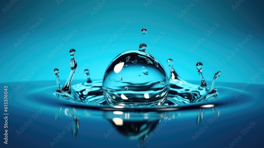 Water Drop Splash, Nature concept.