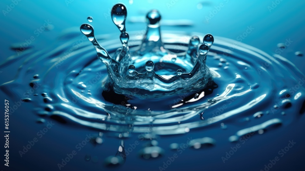 Water Drop Splash, Nature concept.