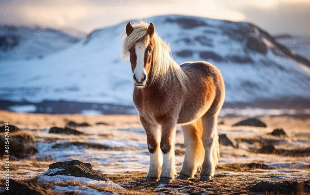 The Icelandic horse is a breed of horse developed in Iceland