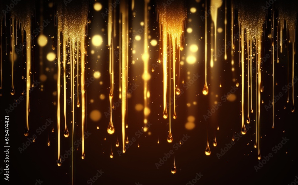 Shiny lights background. Dripping glitter texture