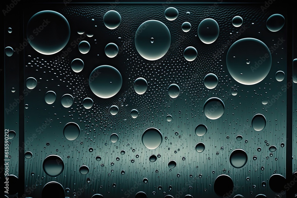 window with droplets of water on it. Generative AI