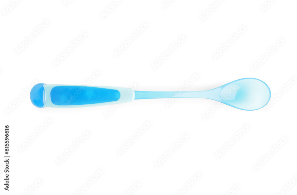 Baby spoon isolated on white background