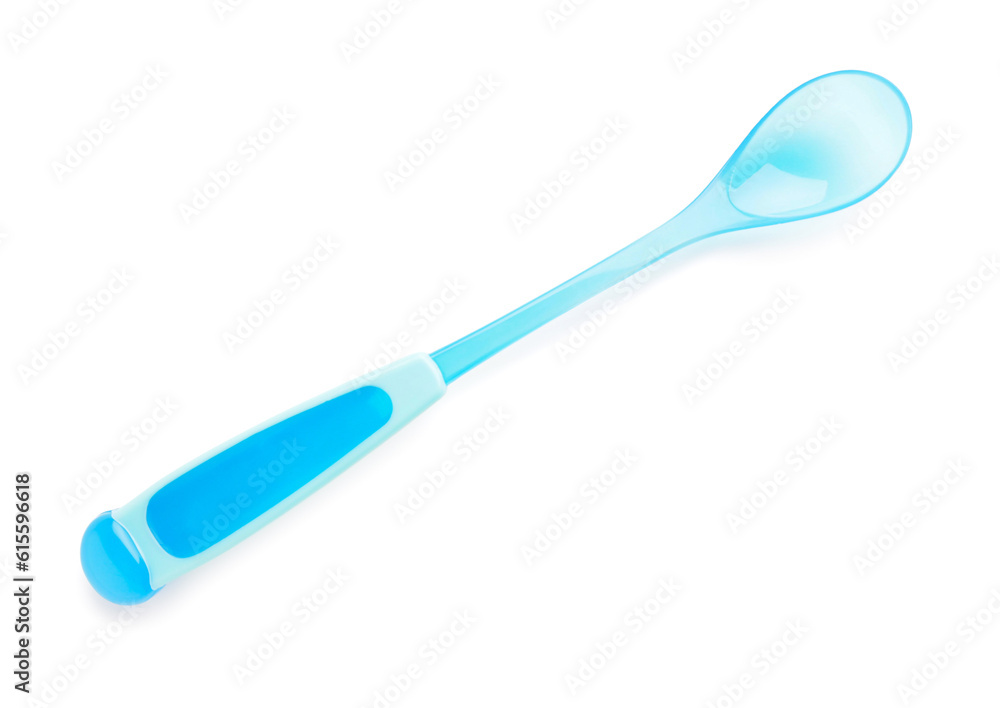 Baby spoon isolated on white background