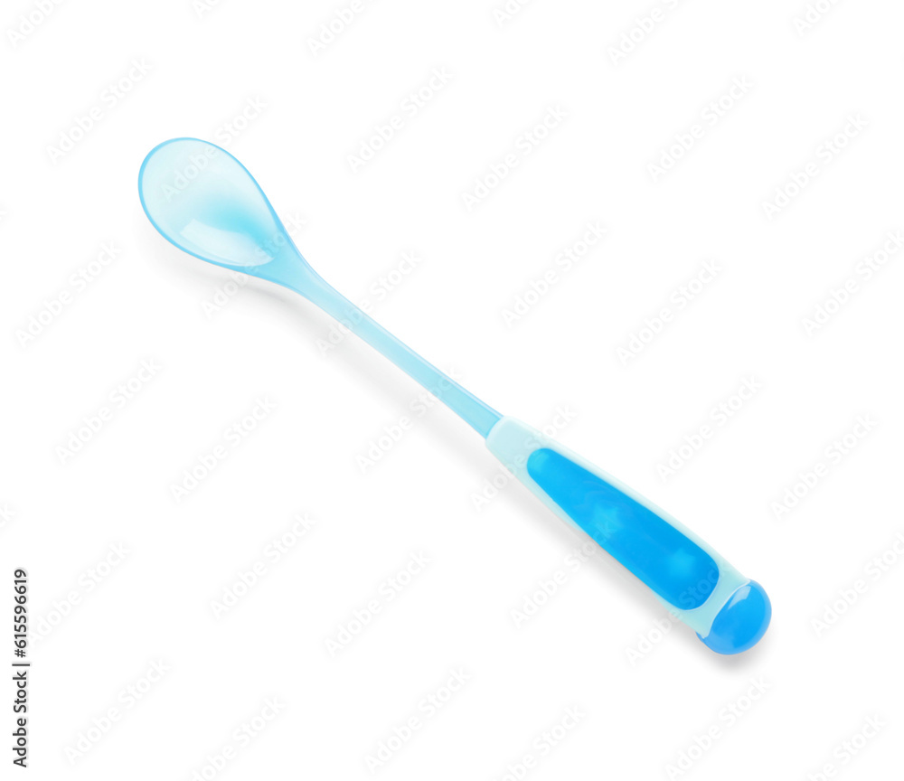 Baby spoon isolated on white background