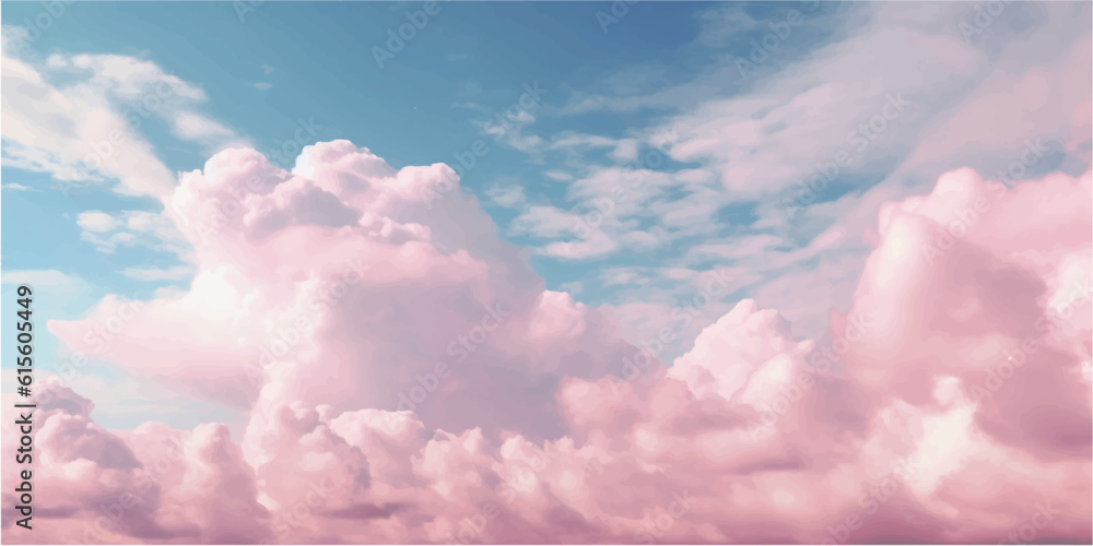 beautiful pink sky and clouds. Nature outdoor background 