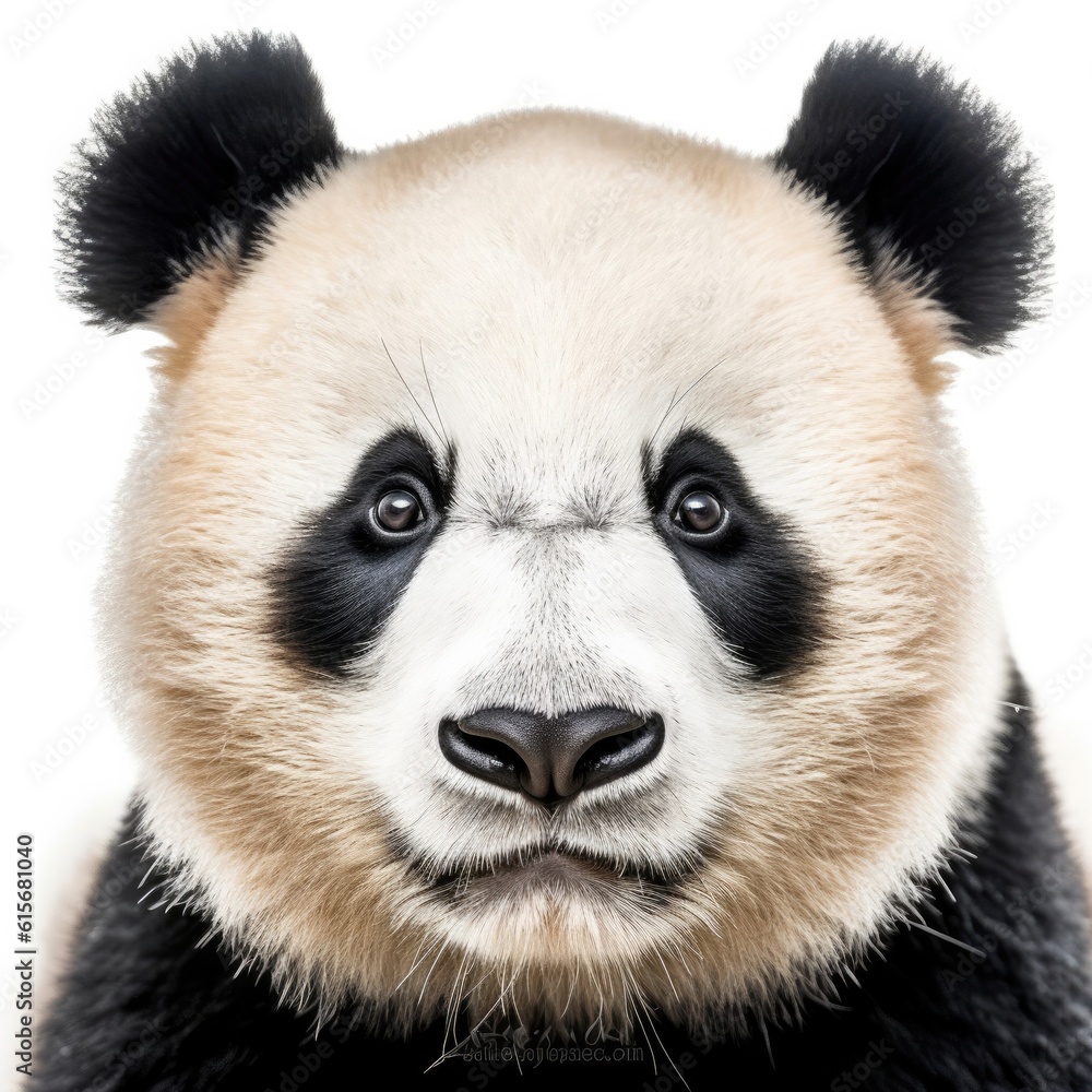 Closeup of a Giant Pandas (Ailuropoda melanoleuca) face