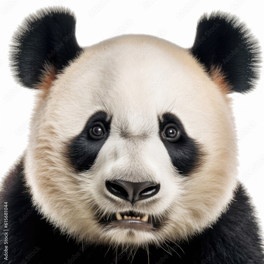 Closeup of a Giant Pandas (Ailuropoda melanoleuca) face