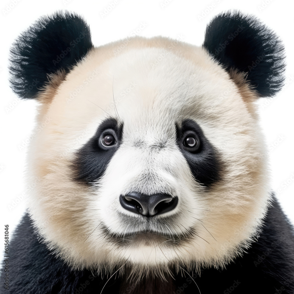 Closeup of a Giant Pandas (Ailuropoda melanoleuca) face