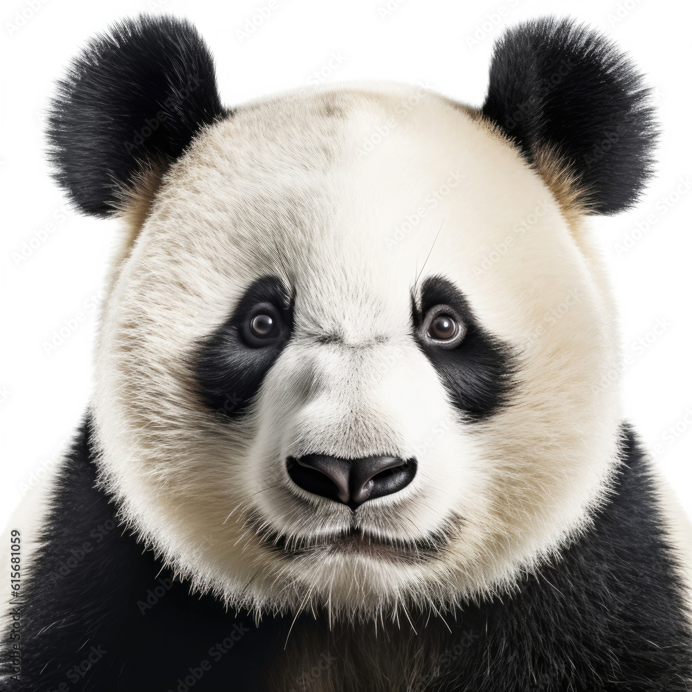 Closeup of a Giant Pandas (Ailuropoda melanoleuca) face