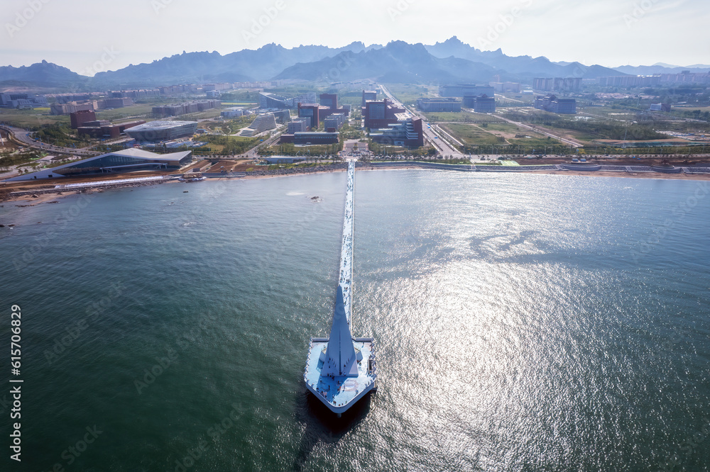 Aerospace Qingdao West Coast Island landscape panoramic view