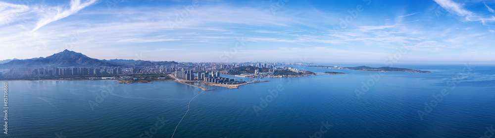 Aerospace Qingdao West Coast Island landscape panoramic view