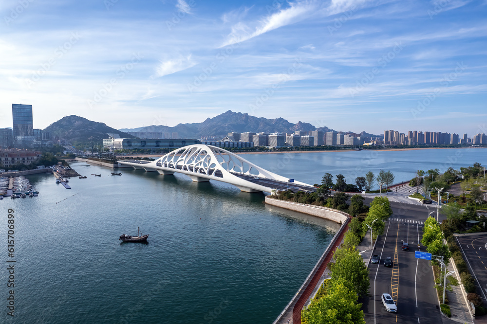 Aerospace Qingdao West Coast Island landscape panoramic view