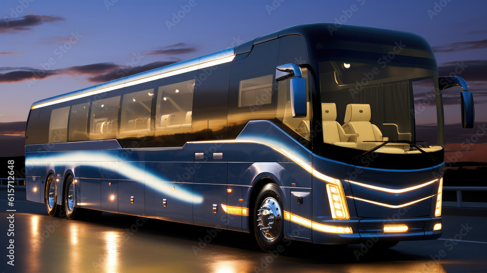 Bus luxury vip first class for travel vacation tourism, The Coach, Modern bus.