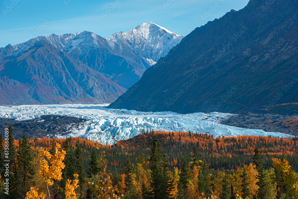 Matanuska Glacier near Glenn Highway in Alaska.