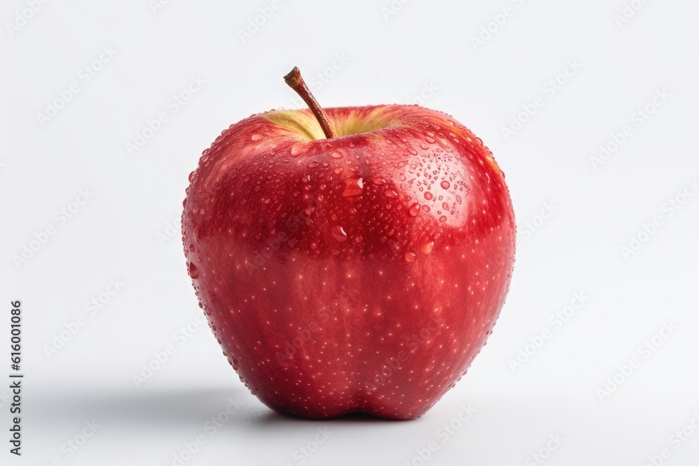 Apple, Fresh apple isolated on white background. Generative Ai