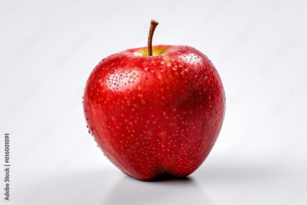 Apple, Fresh apple isolated on white background. Generative Ai