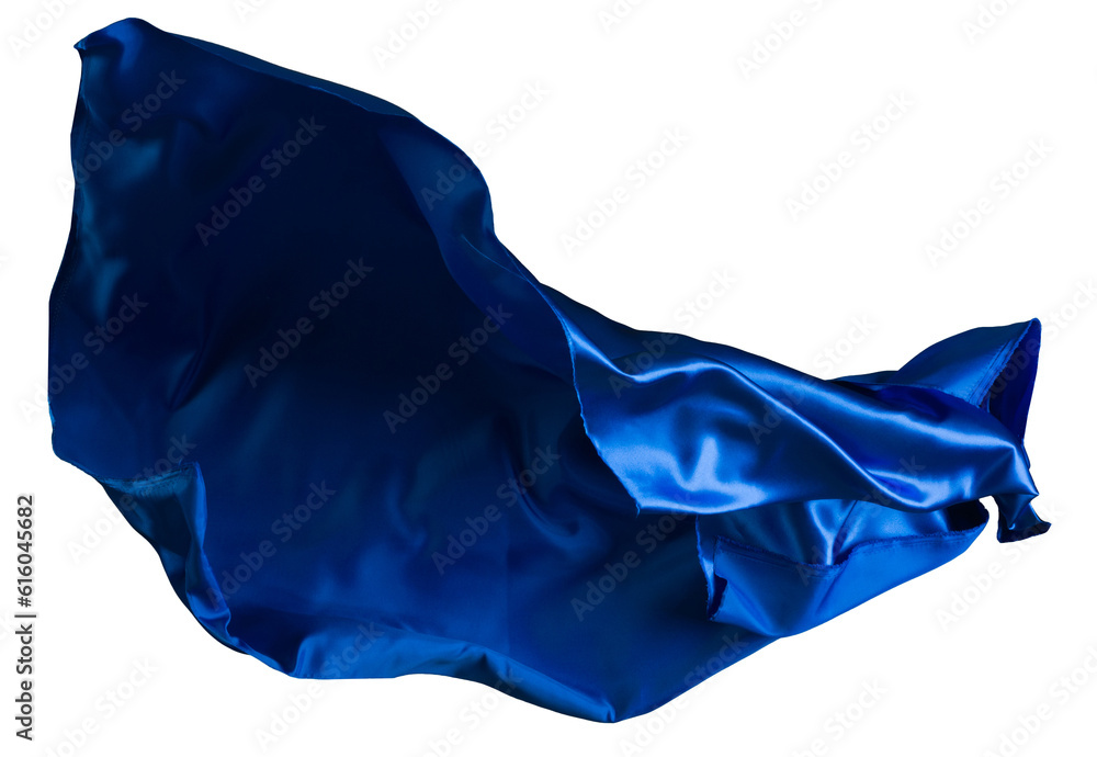 Blue cloth flutters