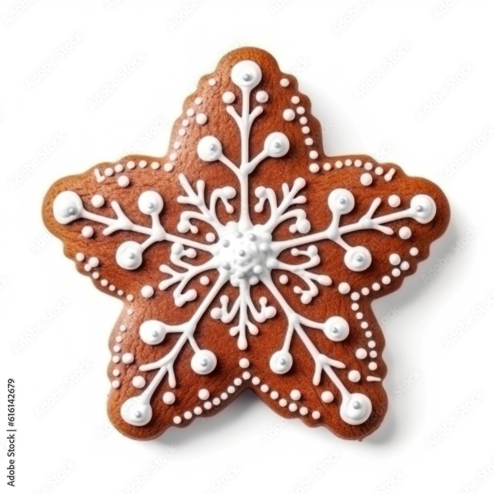 Christmas gingerbread isolated. Illustration Generative AI