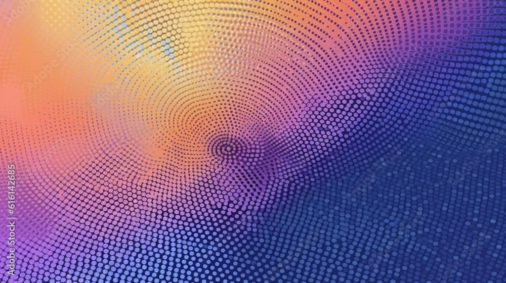 Abstract halftone geometric technology background. Illustration AI Generative.