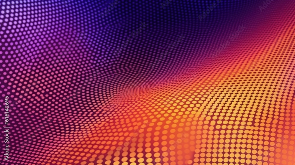 Abstract halftone geometric technology background. Illustration AI Generative.