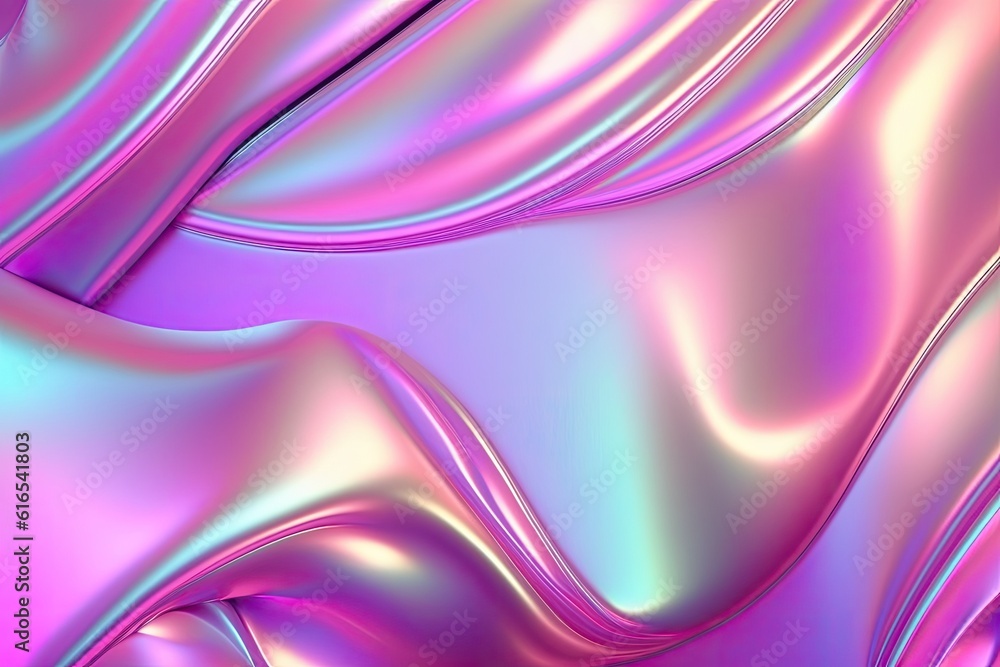 Abstract purple and blue wavy lines background. Generative AI