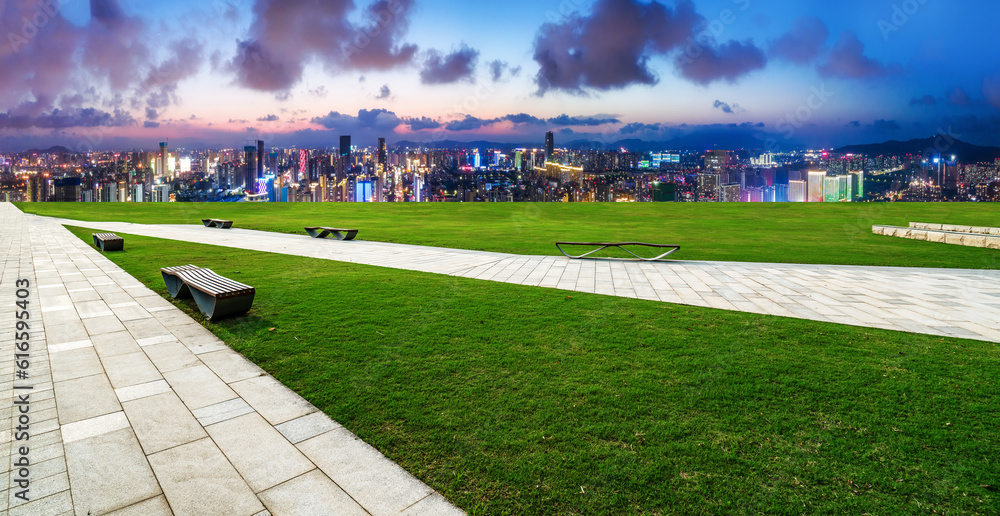 Chinas modern urban architectural landscape skyline..