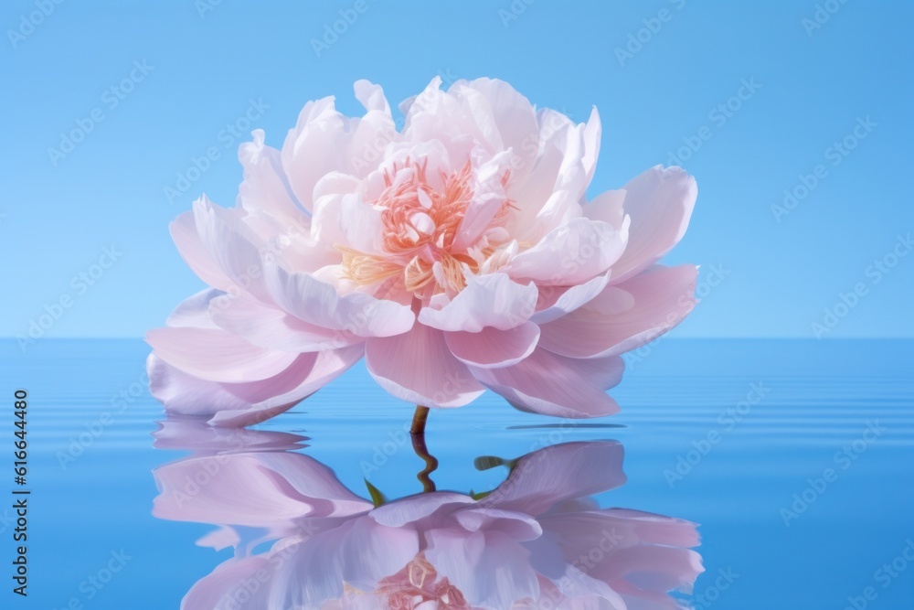 Peony natural background. Illustration AI Generative