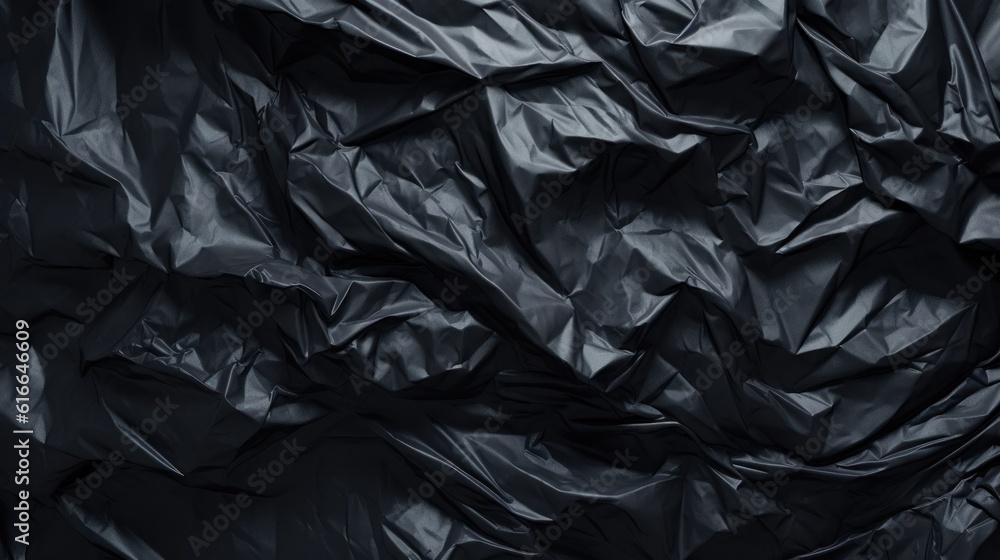 Crumpled foil texture Illustration AI Generative.