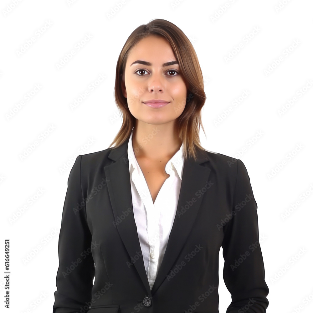 Attractive business woman isolated, Illustration AI Generative.