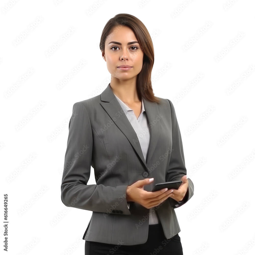 Attractive business woman isolated, Illustration AI Generative.