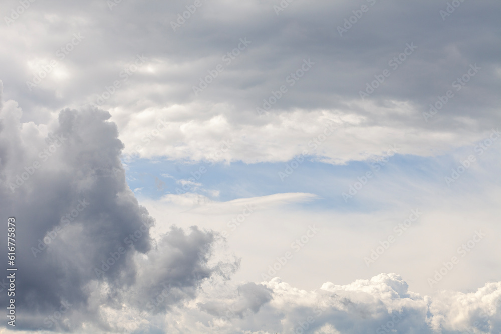 Afternoon clouds in the summer sky.