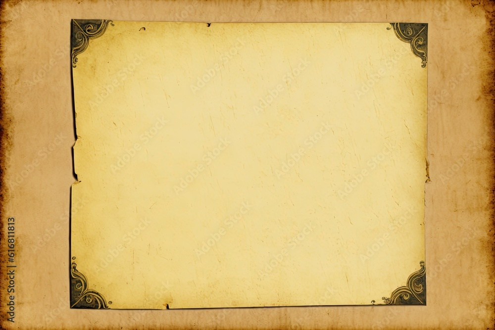 empty vintage photo frame with space for personalization. Generative AI