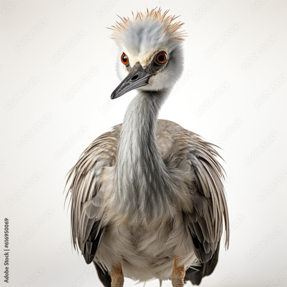 A juvenile Crane (Gruidae) learning to hunt.