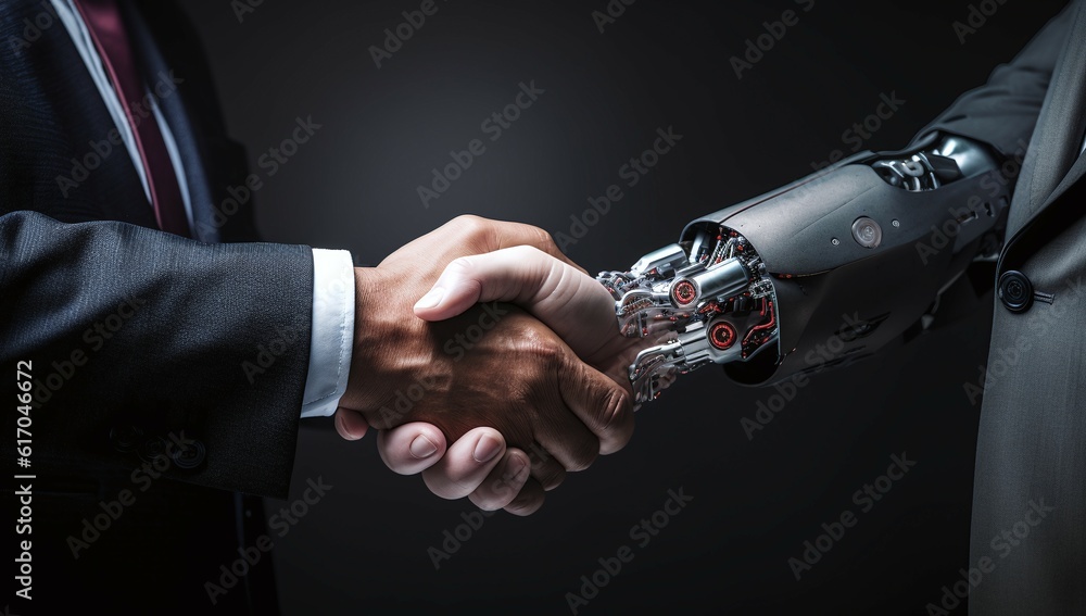 handshake between human and robot