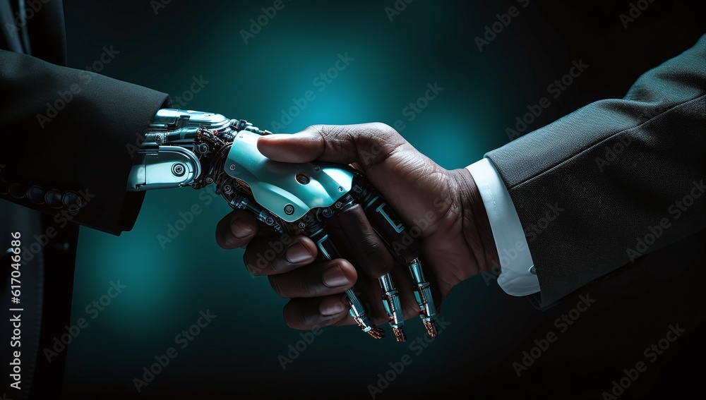 handshake between human and robot