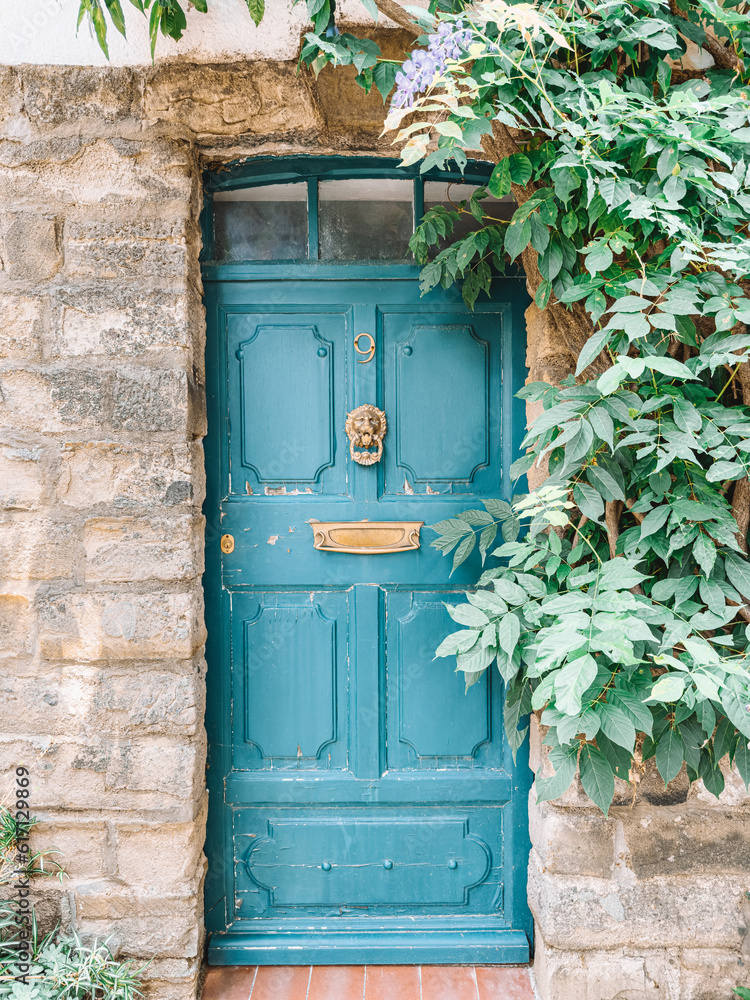 Saint Paul de Vence Pastel Door| France Cote dAzur Travel Photography | Bright Pastel Colored Art P