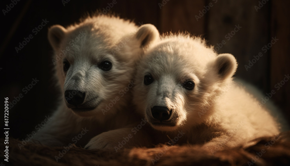 Fluffy puppy and terrier playing in grass, innocence and fun generated by AI