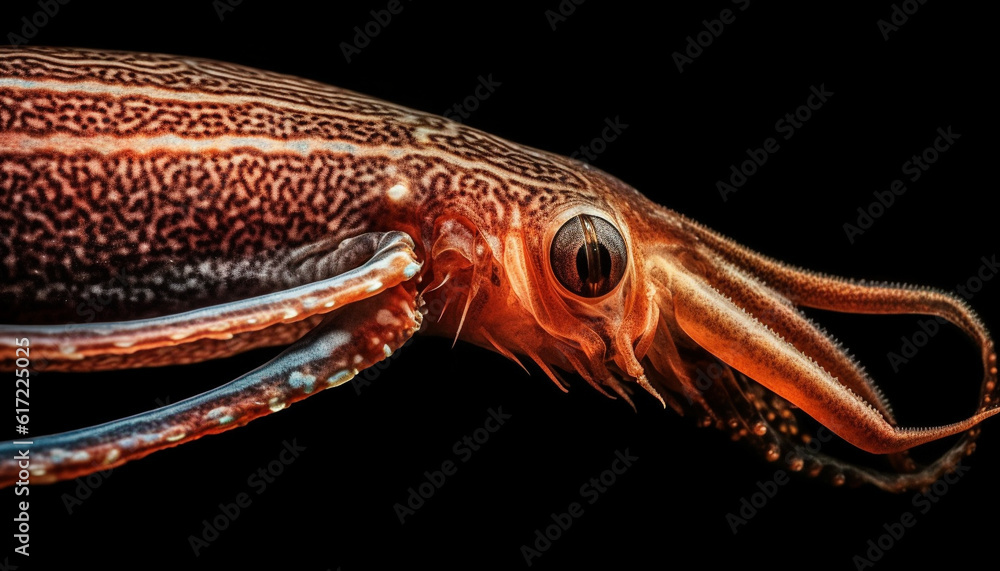 Close up of a gourmet crustacean claw in saltwater reef generated by AI