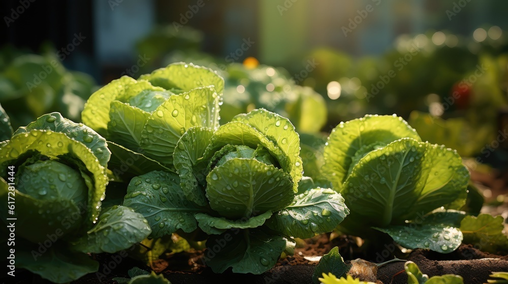 Fresh ground cabbage close-up, Organic cabbage from the farm, Head of cabbage, Growing healthy veget