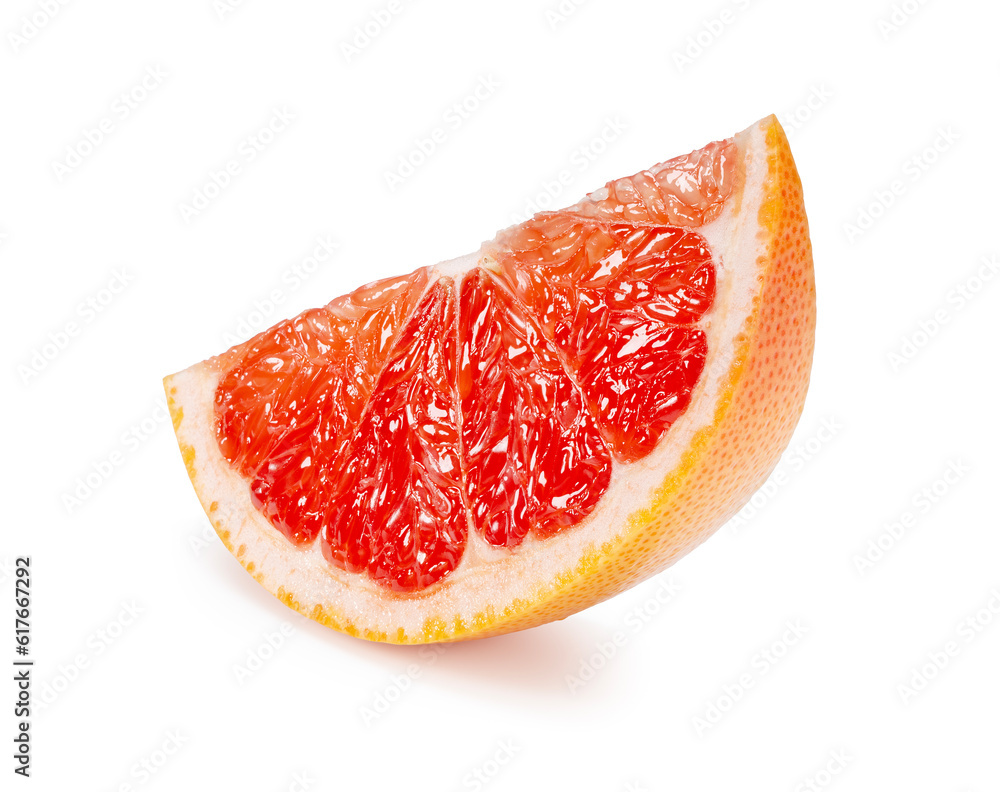 Grapefruit placed against a white background.