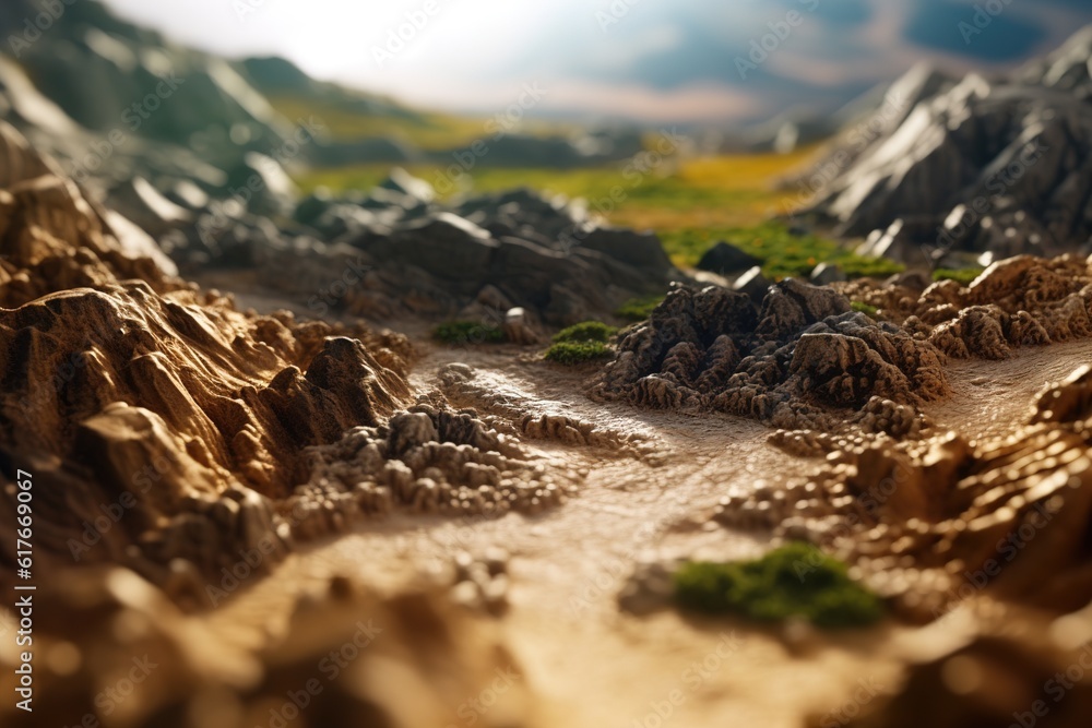 mountainous terrain. Generated by AI.