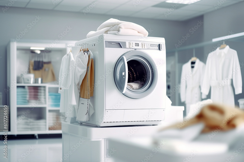 laundry in the laundry room, created by a neural network, Generative AI technology