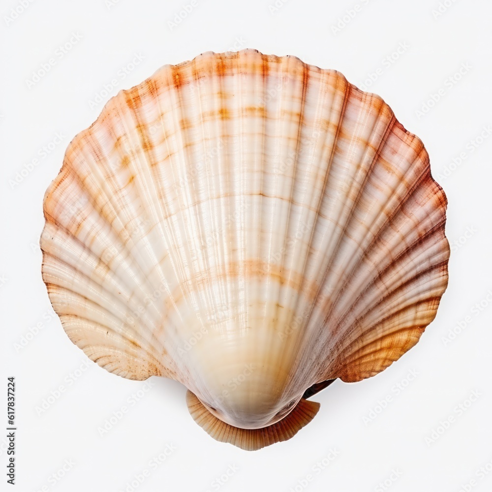 Small sea shell isolated. Illustration AI Generative.