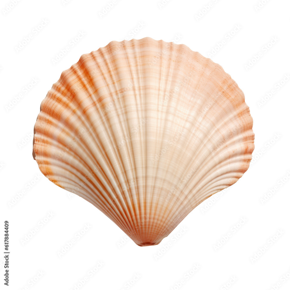 Small sea shell isolated. Illustration AI Generative.