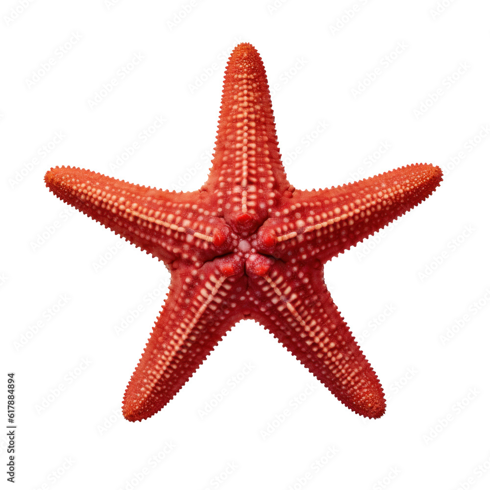 Small starfish isolated. Illustration AI Generative