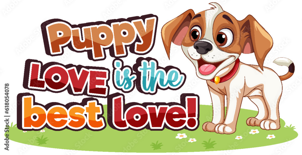 Puppy love is the best love icon