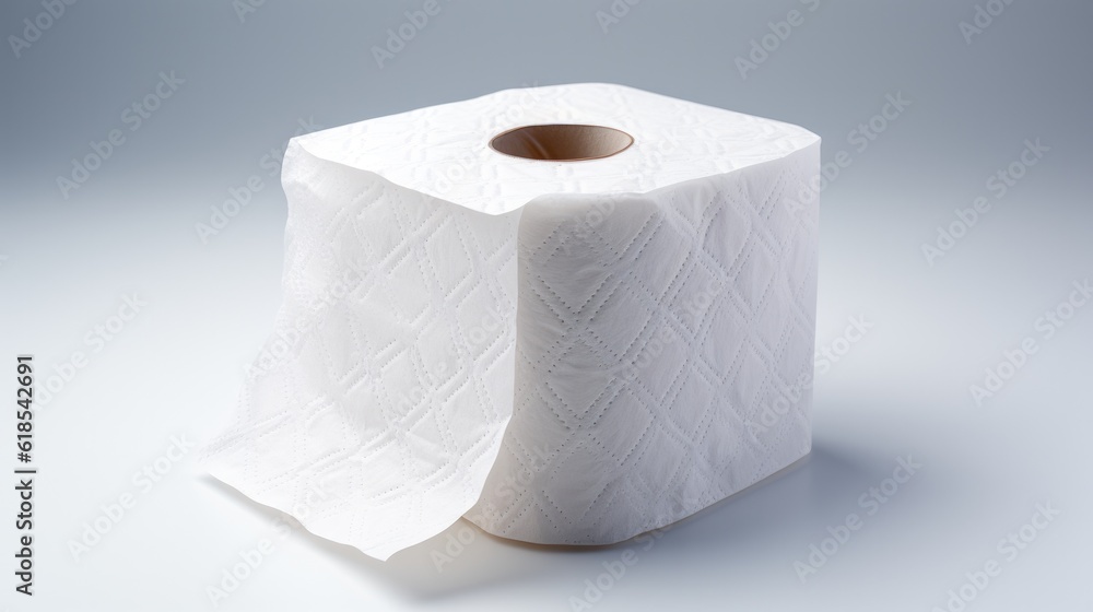 Soft Toilet Paper Isolated on white background.