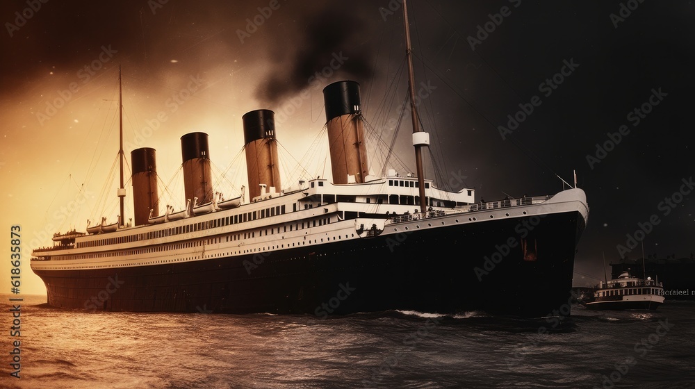 The Titanic, Titanic on an old photo.