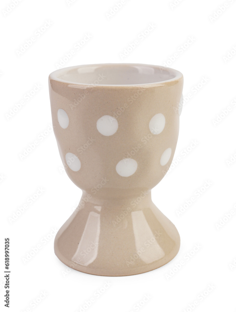 Egg cup on white background